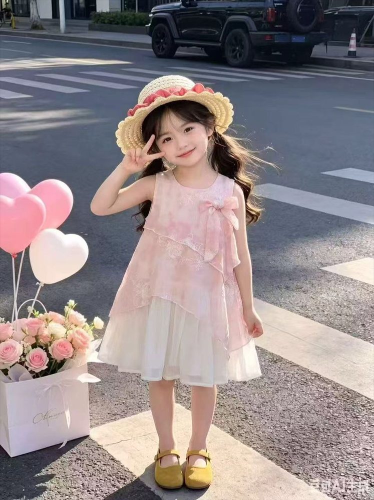 Robe Brodée Nœud Bohème Rose Pétale